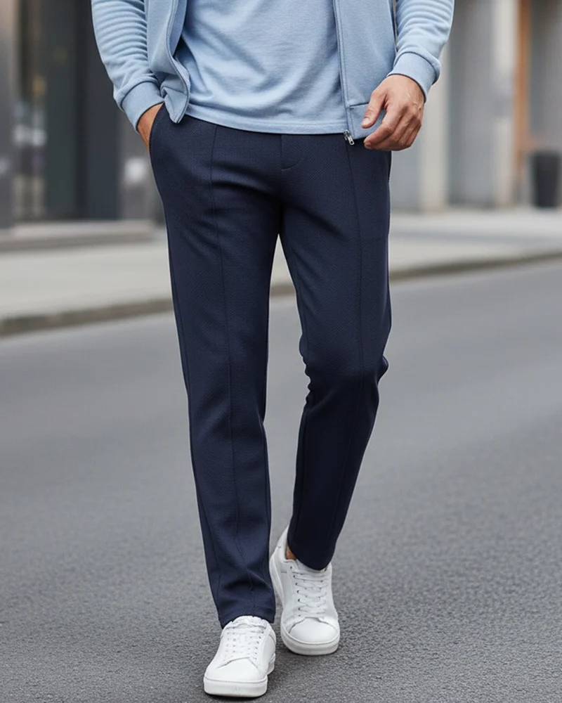 bewakoof Men's Blue Warm Track Pants
